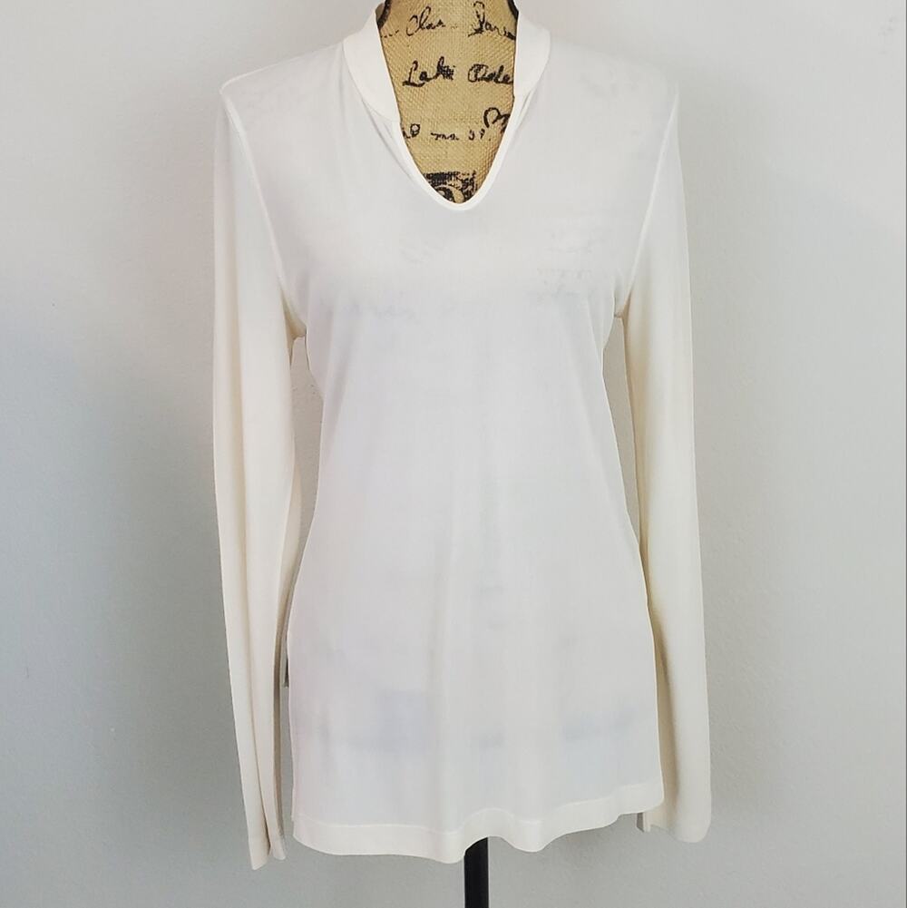 Anne Klein silk blouse sz M